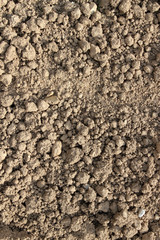 Garden soil close up.