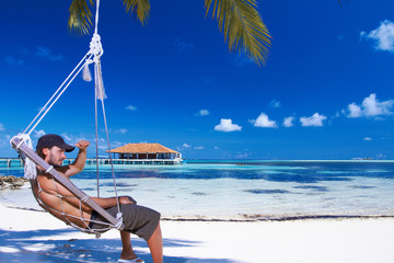 Fototapeta premium Man at Maldives