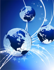 Globe on Abstract Modern Light Background