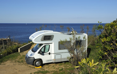 Mobil home at the seaside