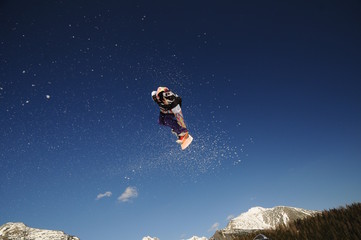 Snowboarder im Rennen