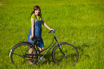 Girl with a bicycle