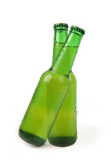 two beer bottle
