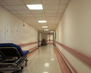 Hospital Hallway and lavatory entrance