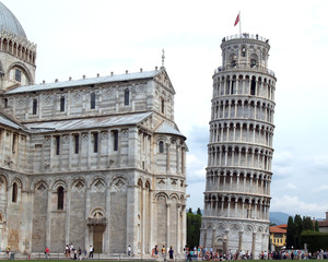 Pisa lean tower and church