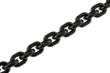 Obraz premium chaîne plastique noire, fond blanc