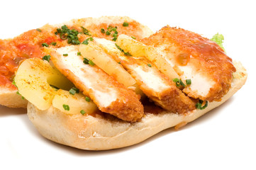 Baguette mit Huhn