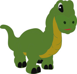 vector - a small dinosaur isolated on background