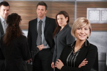 Young businesswoman having career