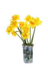 Daffodil flowers in a vase