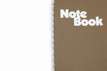 The cover of notebook isolated on white