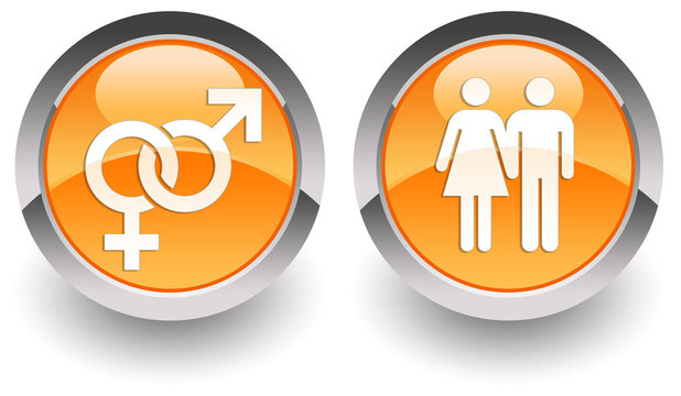 ''Couple'' glossy icon