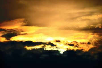 The beautiful red sunset