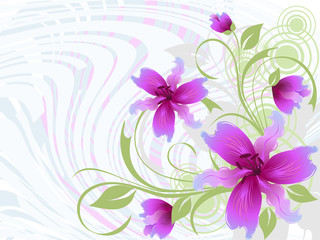 Illustration of a floral background