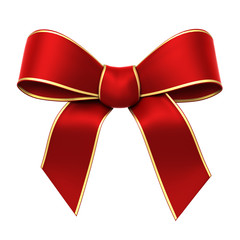 Red silk ribbon with golden edges