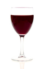 Red wine in a wine glass