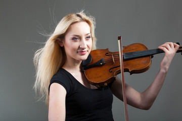 Portrait of beautiful young adult woman
