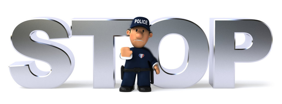 Policier et stop