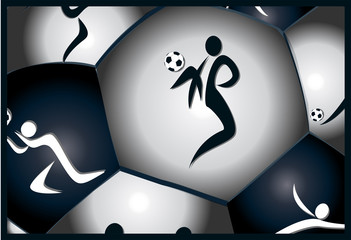 blue background football