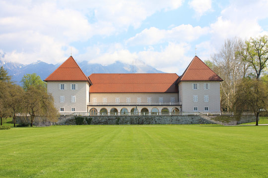 Beautiful spring view of  castle in Brdo, Slovenia