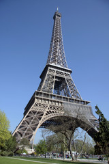 Tour Eiffel et pelouse