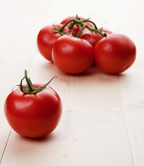 Tomatoes on branch