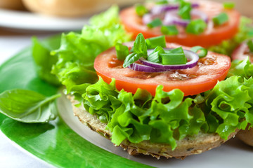 Sandwiches with fresh vegetables