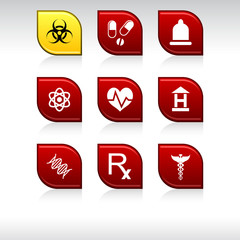Medical icons.