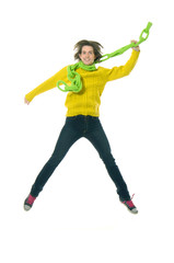 Obraz premium Stylish young man isolated over white