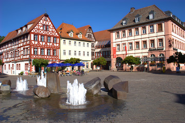 Der Marktplatz in Karlstadt am Main