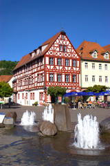 Der Marktplatz in Karlstadt am Main