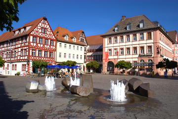 Der Marktplatz in Karlstadt am Main