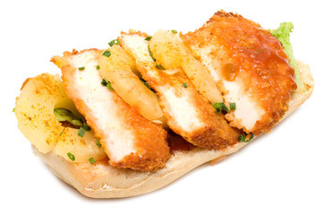 Baguette mit Huhn