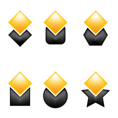 Vector. Set of color symbols isolated on white