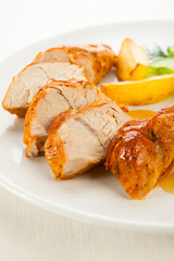 Grilled turkey fillet with vegetables