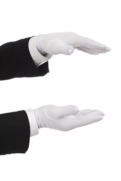 H&auml;nde halten - Serie wei&szlig;e Handschuhe