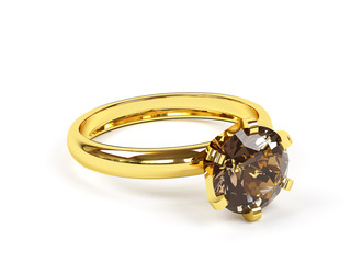 Jewellery ring isolated on a white background.