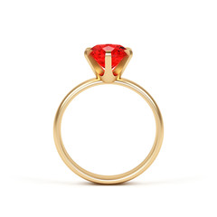 Jewellery ring isolated on a white background.