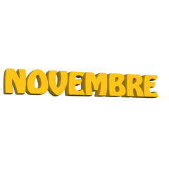 Novembre, Mois de
