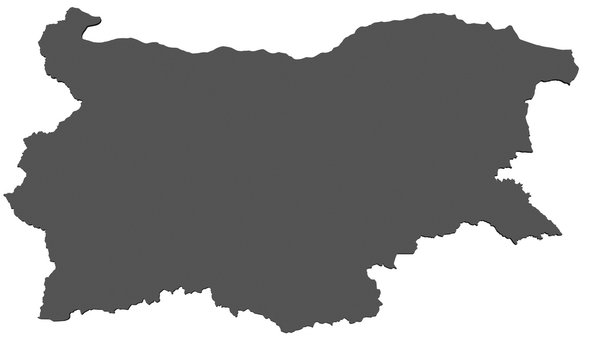 Karte von Bulgarien - freigestellt