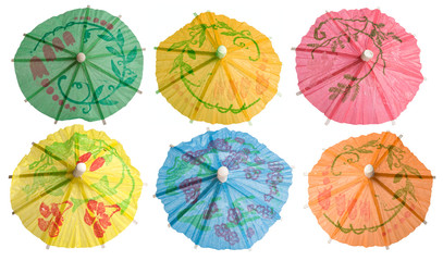 collection of coctail umbrellas