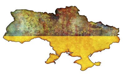 ukraine flag on territory