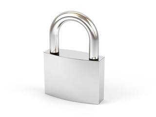 Fototapeta premium Padlock on a white background.