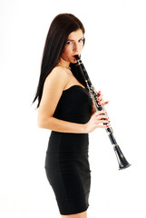 woman with a clarinet