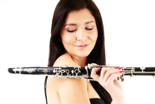 woman with a clarinet