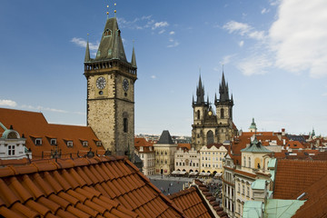 Fototapeta premium Orloj, Prague downtown, Czech republic