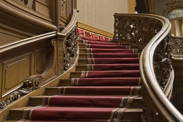 Verduisterende gordijnen Trappen Stairs with carpet strip