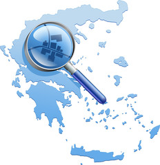 Étude du territoire de la Grèce (détouré)