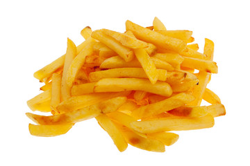 Pommes Frites isoliert auf weissem Hintergrund