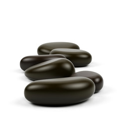 Stones isolated on a white background.